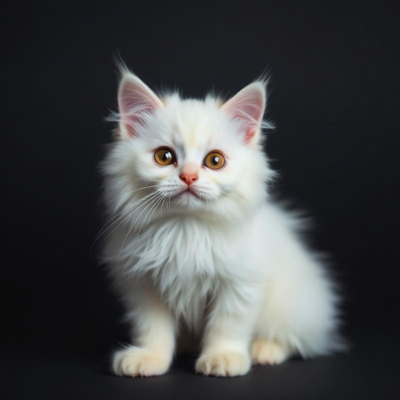 Gato Persa color Blanco Sólido